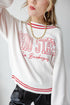 Ohio State Queen Oversized Striped Crew Sweater
