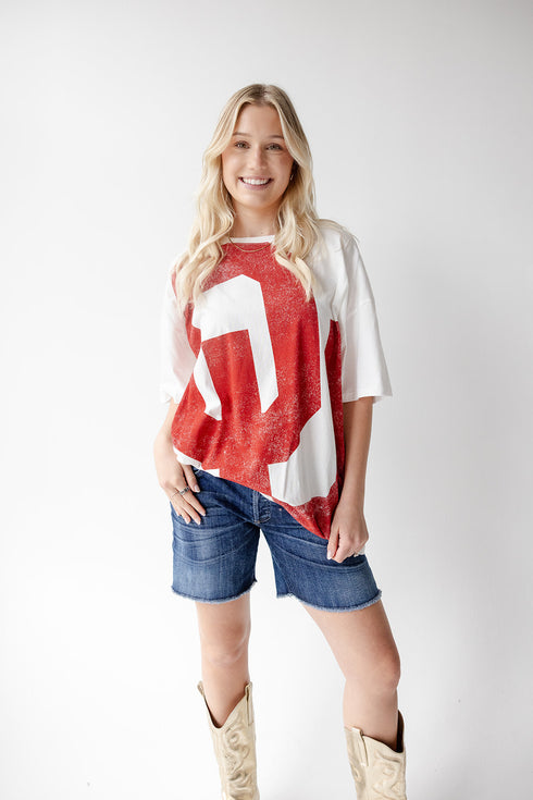 Oklahoma Lawson Logo Oversized Tee