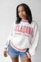 Oklahoma Queen Oversized Striped Crew Sweater
