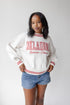Oklahoma Queen Oversized Striped Crew Sweater