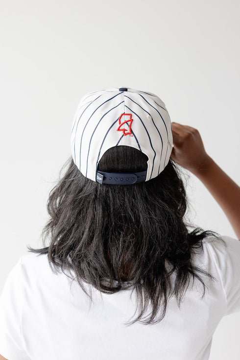 Ole Miss Pinstripe Hat 5 Panel Canvas Baseball Hat