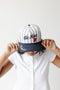 Ole Miss Pinstripe Hat 5 Panel Canvas Baseball Hat