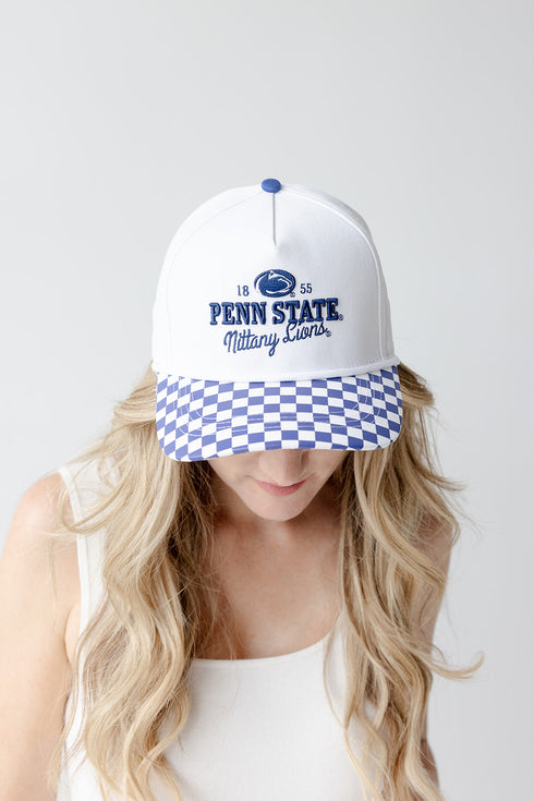 Penn State Albon Checkered 5 Panel Canvas Baseball Hat