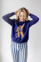 Penn State Wicks Woven Striped Detail Sweater