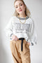 Purdue Queen Oversized Striped Crew Sweater