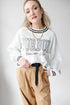 Purdue Queen Oversized Striped Crew Sweater