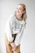 Purdue Queen Oversized Striped Crew Sweater