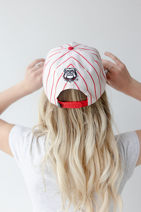 Georgia Pinstripe Hat 5 Panel Canvas Baseball Hat