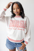 Georgia Queen Oversized Striped Crew Sweater