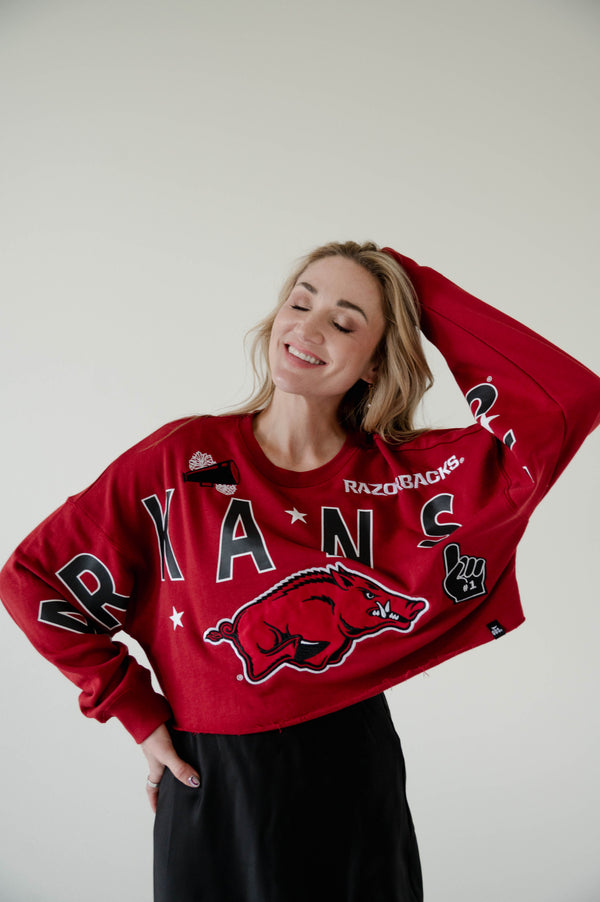 Arkansas Patched Up Cropped Longsleeve