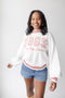 Arkansas Queen Oversized Striped Crew Sweater
