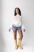 Arkansas Queen Oversized Striped Crew Sweater