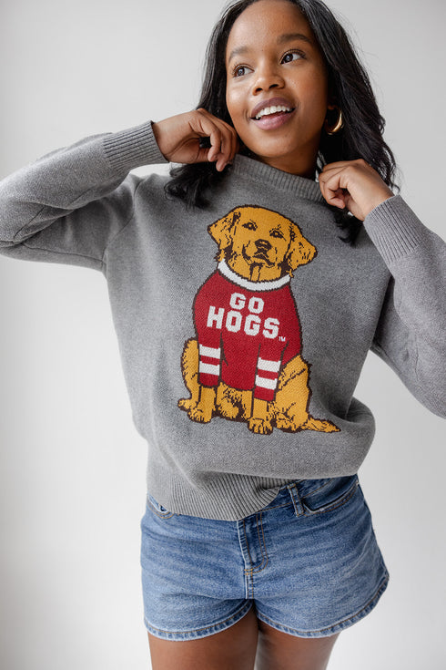 Arkansas Lucky Dog Crewneck Sweater