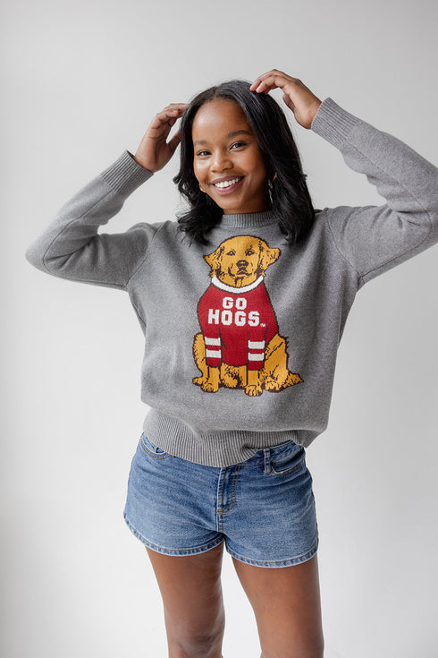 Arkansas Lucky Dog Crewneck Sweater