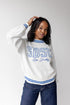 SD State Queen Oversized Striped Crew Sweater