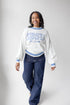 SD State Queen Oversized Striped Crew Sweater