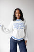 SD State Queen Oversized Striped Crew Sweater