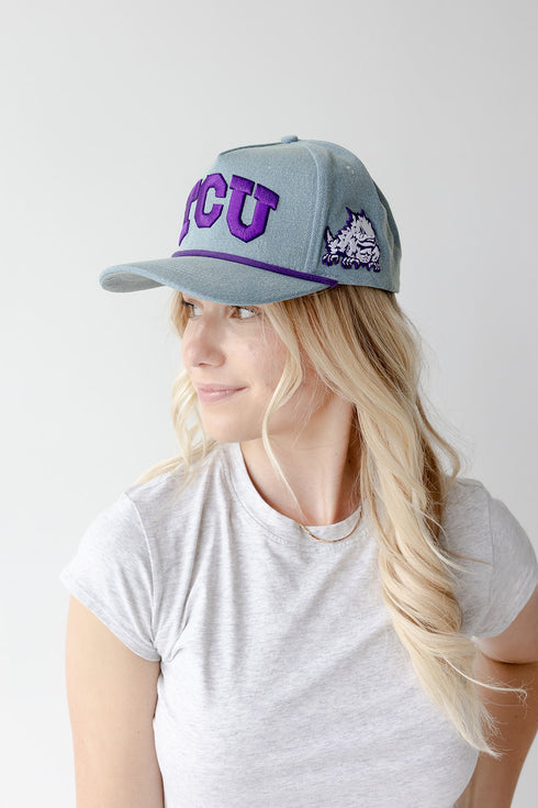 TCU Statement Denim Denim Baseball Hat