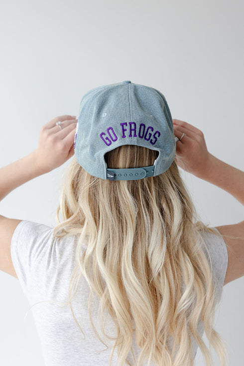 TCU Statement Denim Denim Baseball Hat