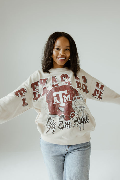 Texas A&M Homefield Lantern Sleeve Crew