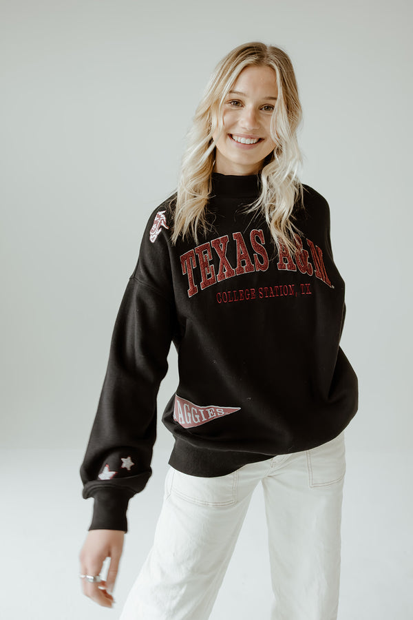 Texas A&M All Over Scatter Oversized Funnel Neck