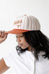 Texas Pinstripe Hat 5 Panel Canvas Baseball Hat