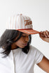 Texas Pinstripe Hat 5 Panel Canvas Baseball Hat