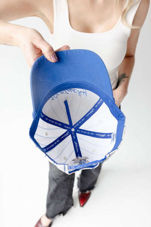 Kentucky Pinstripe Hat 5 Panel Canvas Baseball Hat