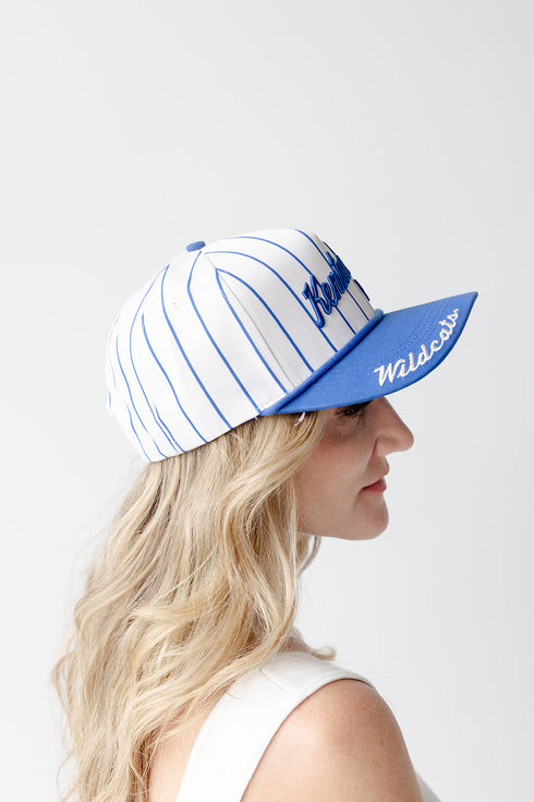 Kentucky Pinstripe Hat 5 Panel Canvas Baseball Hat