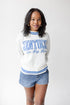 Kentucky Queen Oversized Striped Crew Sweater