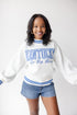 Kentucky Queen Oversized Striped Crew Sweater