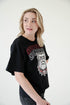 Georgia Starlite Sequin Semi-Cropped Oversized Band Tee