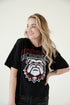 Georgia Starlite Sequin Semi-Cropped Oversized Band Tee