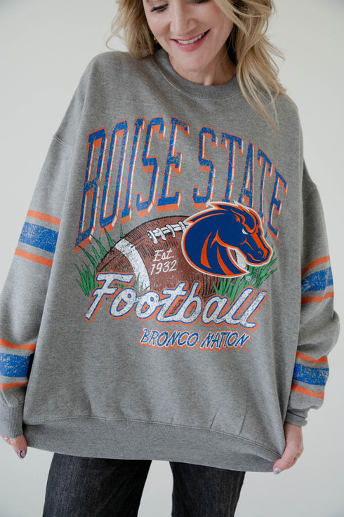 Boise State Langford Multimedia OS Fleece Crew