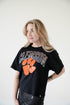Clemson Starlite Sequin Semi-Cropped Oversized Band Tee