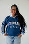 Dakota State Sunday Slate Striped Collar Fleece Crew