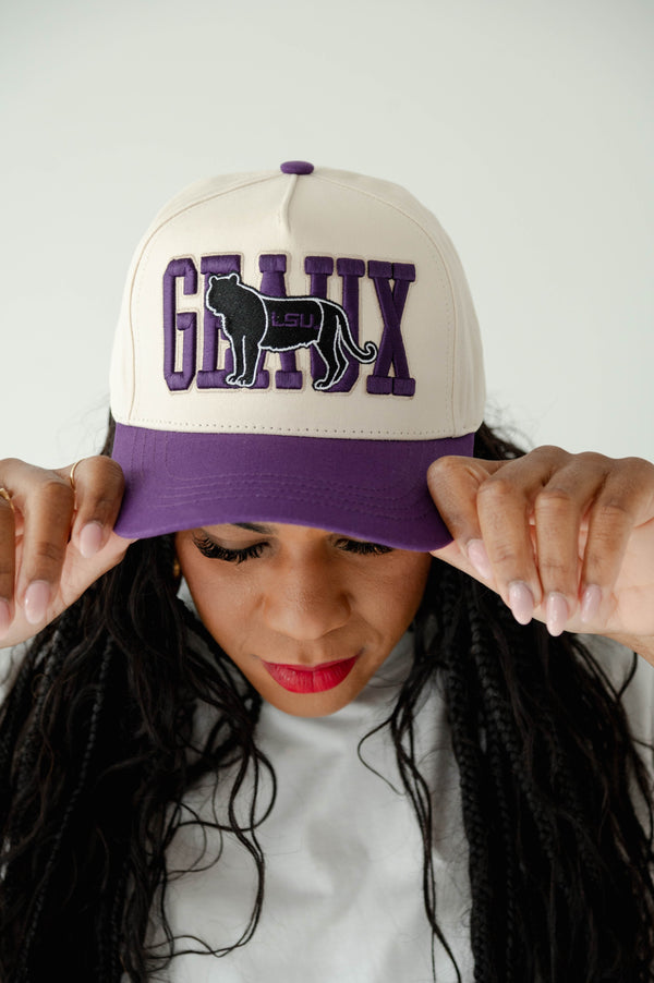 LSU Mascot Patch 5 Panel Canvas Baseball Hat