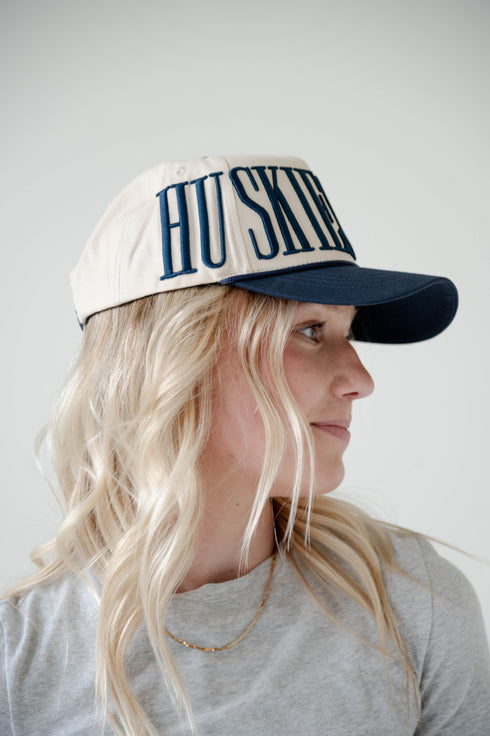 UCONN Saturday Stretch 5 Panel Canvas Baseball Hat