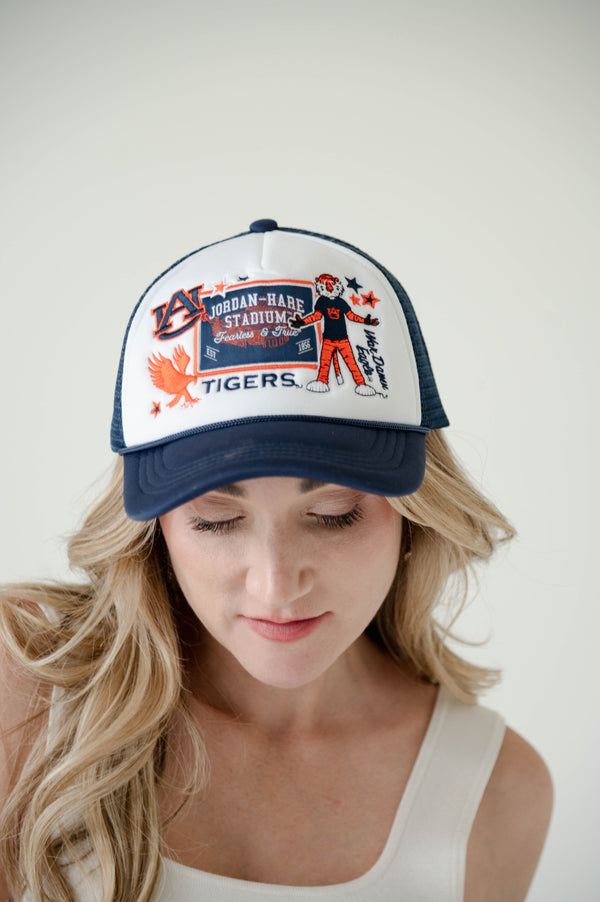 Auburn Layer Patch Foam Trucker Hat
