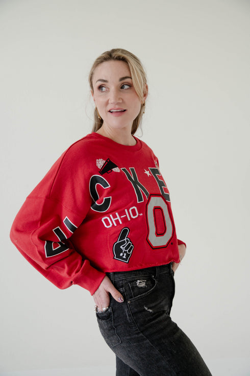 Ohio State Patched Up Cropped Longsleeve