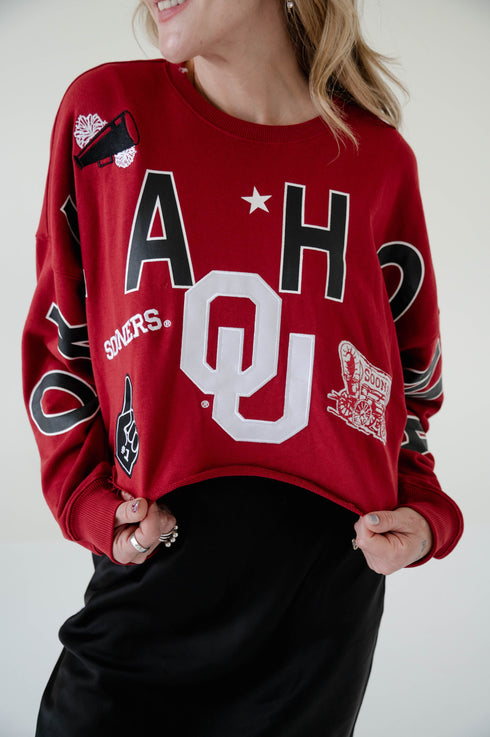Oklahoma Patched Up Cropped Longsleeve