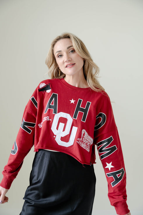Oklahoma Patched Up Cropped Longsleeve