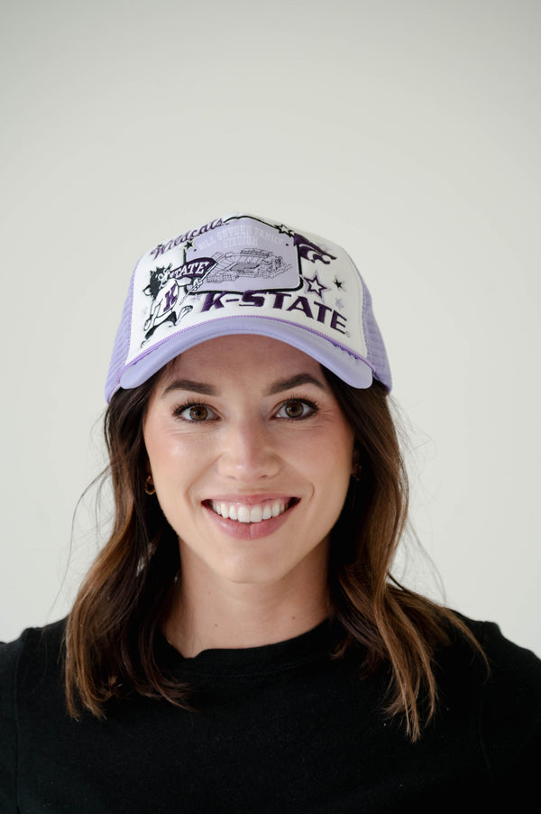 Kansas State Layer Patch Foam Trucker Hat