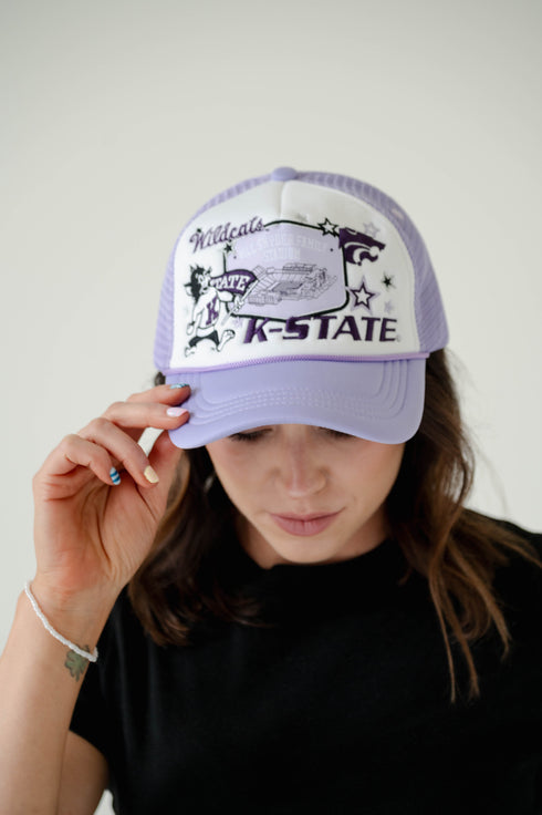 Kansas State Layer Patch Foam Trucker Hat