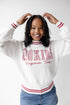 Virginia Tech Queen Oversized Striped Crew Sweater