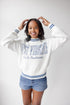 West Virginia Queen Oversized Striped Crew Sweater