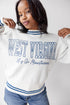 West Virginia Queen Oversized Striped Crew Sweater