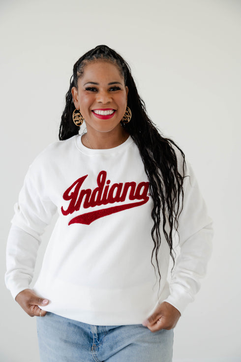 Indiana Mascot Chenille Comfort Crewneck