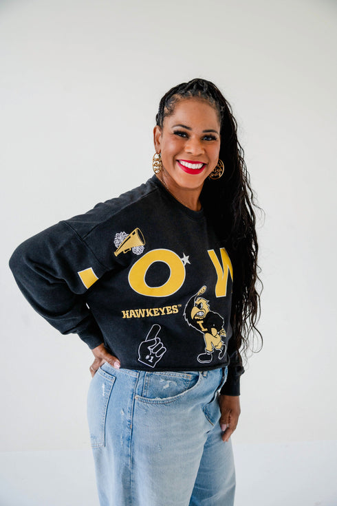 Iowa Patched Up Cropped Longsleeve
