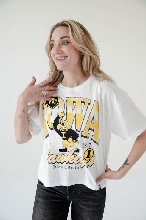 Iowa Maddux Multimedia Semi-Cropped Oversized Band Tee